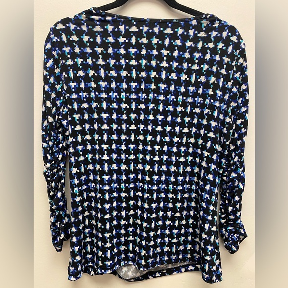 4 for $25 💙 Cleo Ruched Side Patterned Top 💙 - Large - Picture 2 of 5